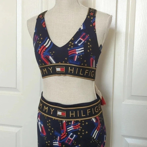 Hilfiger Collection- Tommy Hilfiger Red, White and Blue Workout Set - Picture 2 of 9